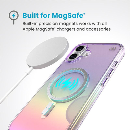 Speck Presidio2 Lux MagSafe - Coque pour iPhone 16 Plus (Amazing Purple / Clear)