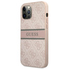 Guess 4G Printed Stripe - pouzdro pro iPhone 12 Pro Max (růžové)