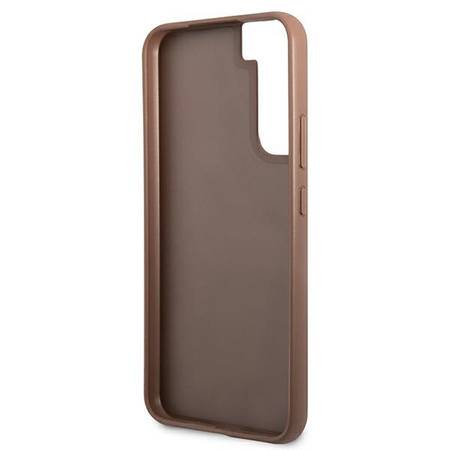Guess 4G Metal Gold Logo  - Case for Samsung Galaxy S22 (Brown)