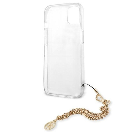 Guess Leopard Gold Chain - étui pour iPhone 13