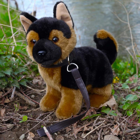 DEUTSCHER SCHAFHUND PLUS MASCOT, Realistischer Hund mit Leine