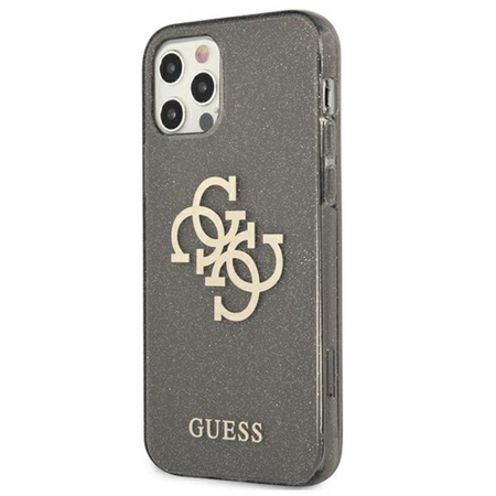 Coque Guess Glitter 4G Big Logo - iPhone 12 Pro Max Case (noir)