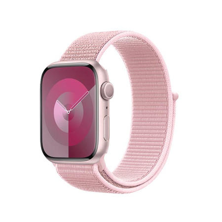 Crong Nylon - Bracelet sport pour Apple Watch 38/40/41/42 mm (rose poudré)