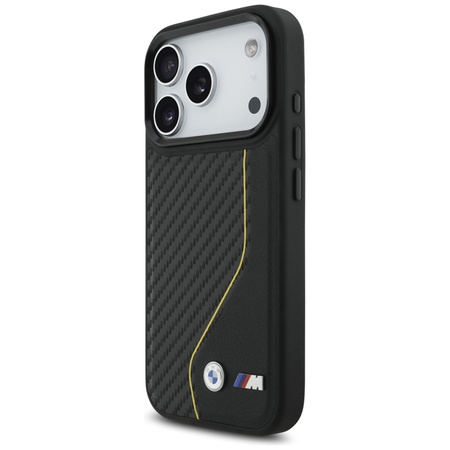 Etui do iPhone 17 Pro do MagSafe BMW M Oryginalny Czarny Skórzany Case