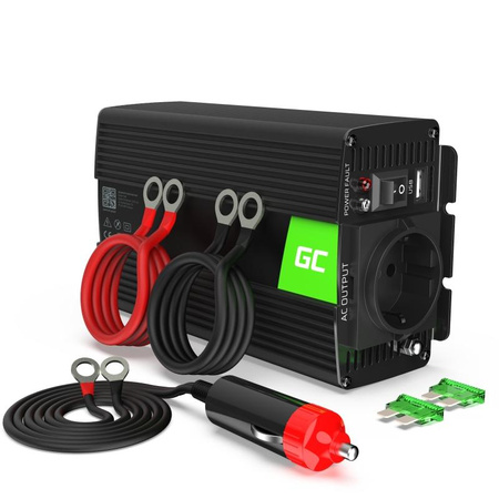 Green Cell - Convertisseur de tension Onduleur 12V à 230V 300W/600W Onde sinusoïdale modifiée