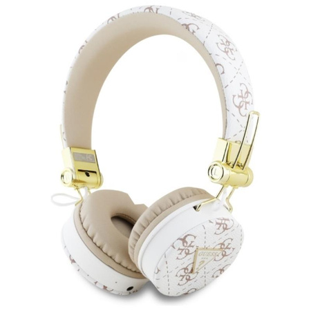 Guess 4G Triangle Round Shape - ENC Bluetooth wireless in-ear headphones (white)
