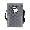 Karl Lagerfeld Saffiano Monogram Choupette - Telefontasche (Silber)