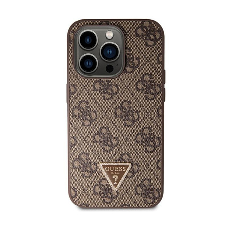 Guess Crossbody 4G Metall Logo - iPhone 14 Pro Tasche (braun)