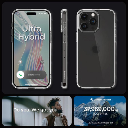 Spigen Ultra Hybrid - tok iPhone 15 Pro készülékhez (Frost Clear)