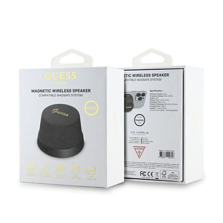 Guess Magnetic Script Metal Logo - Bluetooth speaker V5.3 (black)