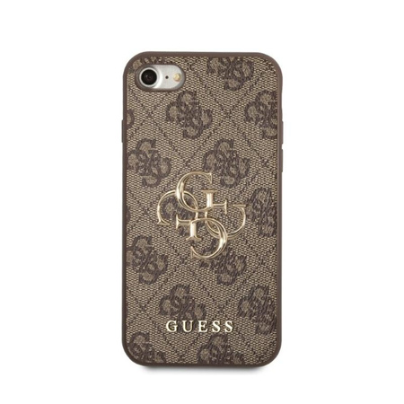 Guess 4G Big Metal Logo - Coque iPhone SE (2022/2020) / 8 / 7 (Marron)