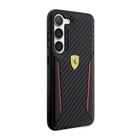 Ferrari Carbon Contrast Edges - Case for Samsung Galaxy S23+ (Black)