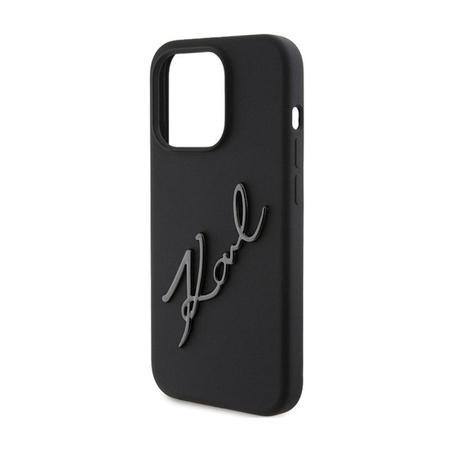 Karl Lagerfeld Silikon Karl Script - iPhone 15 Pro Tasche (schwarz)