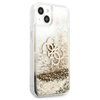 Pouzdro Guess Liquid Glitter 4G Big Logo - iPhone 13 (zlaté)