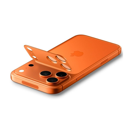 Spigen Optik Pro XL Glas.TR EZ Fit - Vetro protettivo per iPhone 17 Pro Max (arancione)