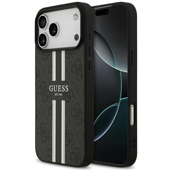 Guess 4G Printed Stripes MagSafe - Pouzdro iPhone 17 Pro Max (černé)