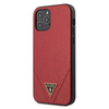 Guess Saffiano V - Coque iPhone 12 Pro Max (rouge)