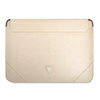 Pouzdro Guess Saffiano Triangle Logo Sleeve - 16" pouzdro na notebook (béžové)