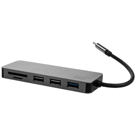 Green Cell - Dokovací stanice HUB USB-C HDMI 4K DEX Slot pro karty SD a MicroSD USB 3.0