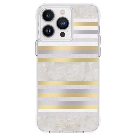 Case-Mate Pearl Stripes MagSafe - iPhone 14 Pro Max case decorated with mother-of-pearl (Pearl Stripes)