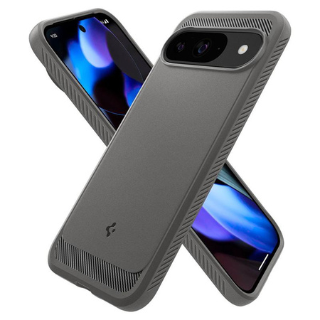Spigen Rugged Armor - Étui pour Google Pixel 9 / 9 Pro (Gris marbré)