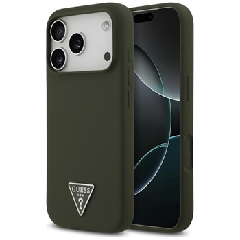 Guess Silicone Triangle Logo MagSafe - iPhone 17 Pro Case (khaki)