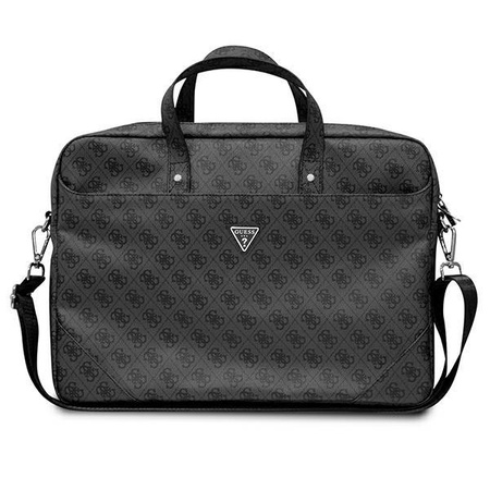 Guess Saffiano 4G Triangle Logo Computer Tasche - 16" Notebook Tasche (schwarz)