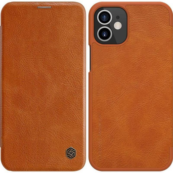Nillkin Qin Leather Case - Coque pour Apple iPhone 12 Mini (Marron)