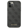 Guess 4G Metal Gold Logo – Etui iPhone 12 / iPhone 12 Pro (szary)