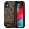 Guess 4G Bottom Stripe Kollektion - iPhone 12 mini Tasche (braun)