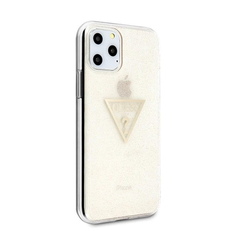 Guess Solid Glitter Triangle - iPhone 11 Pro Case (Gold)