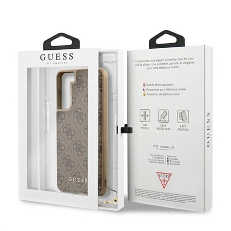 Kolekce Guess 4G Charms - pouzdro pro Samsung Galaxy S21 (hnědé)