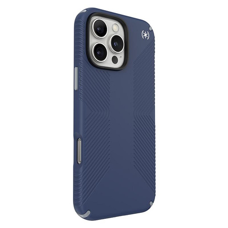 Speck Presidio2 Grip - Custodia per iPhone 16 Pro Max (Blu costiero / Grigio polvere / Bianco)
