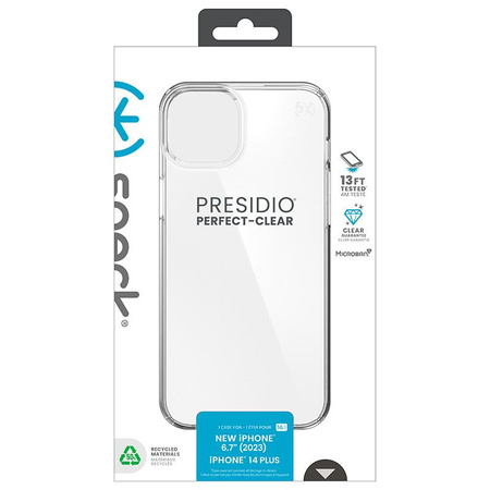 Speck Presidio Perfect-Clear - iPhone 15 Plus / iPhone 14 Plus Case (Clear)