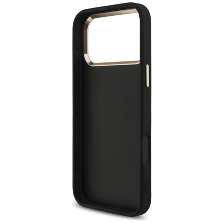 Guess Fixed Glitter Big 4G Metal Frame - Case iPhone 17 Pro Max (black)