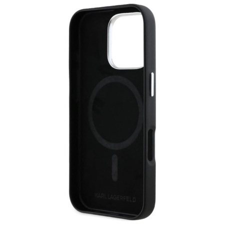 Karl Lagerfeld FW Metal Plate MagSafe - iPhone 16 Pro Max Case (black)