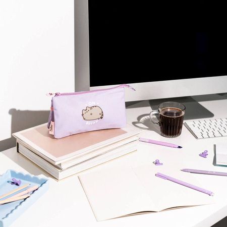 Pusheen - Trousse à crayons à 3 compartiments de la collection Moments