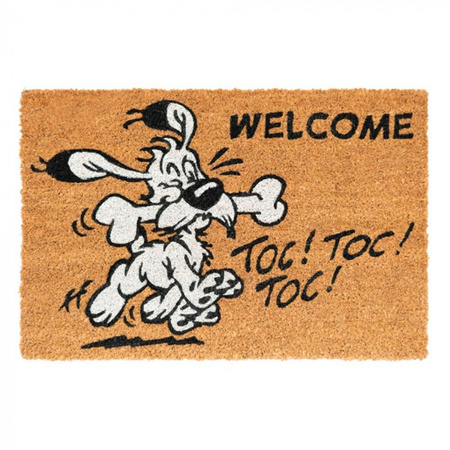 WYCIERACZKA POD DRZWI WEWNĘTRZNA, Kokosowa, z Napisem Welcome, Asterix 40x60