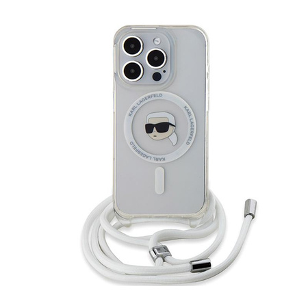 Karl Lagerfeld Crossbody IML Karl Head MagSafe - iPhone 15 Pro tok (átlátszó)