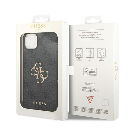 Guess 4G Big Metal Logo - iPhone 15 Plus Case (grey)