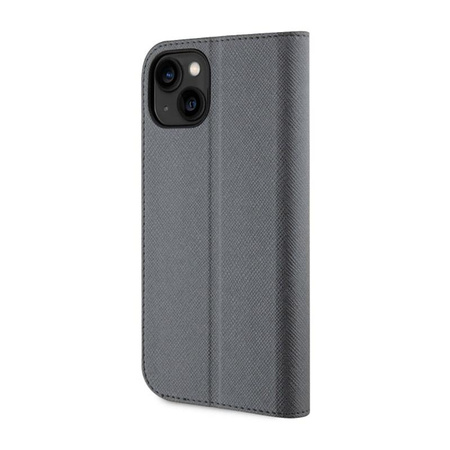 Karl Lagerfeld Booktype NFT Saffiano Karl & Choupette - iPhone 14 Tasche (Silber)