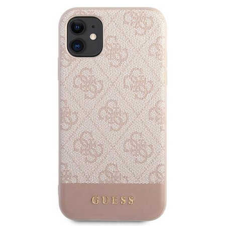 Guess 4G Bottom Stripe Collection - pouzdro pro iPhone 11 (růžové)