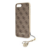 Guess 4G Charms Collection - Coque pour iPhone 8 Plus / 7 Plus avec pendentif (marron)