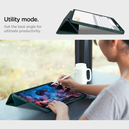 Spigen Urban Fit - Étui pour iPad Pro 11" (M4, 2024) (Midnight Green)