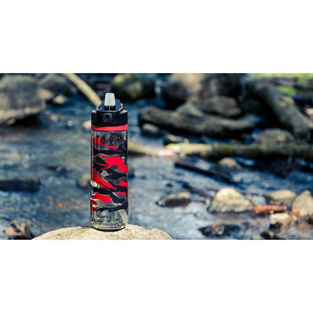 Quokka Quick Sip - Wasserflasche mit Schnellöffnungssystem 830 ml (Camo)
