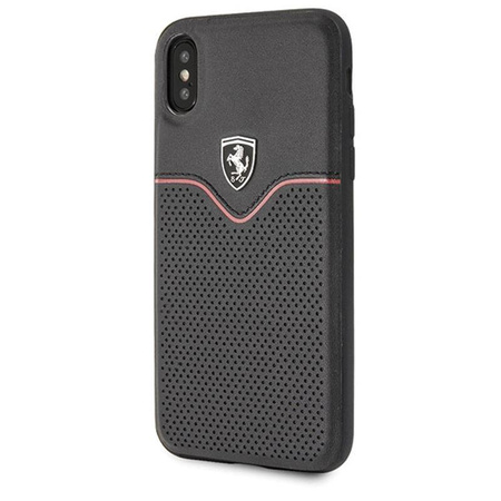 Ferrari Victory - Coque en cuir iPhone Xs / X (noir)