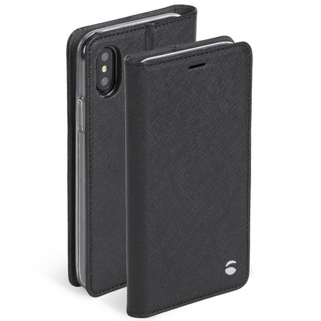 Krusell Malmo 4 Card Foliocase - iPhone X tok kártyahelyekkel + állvány (fekete)