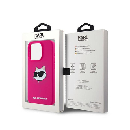 Karl Lagerfeld Silicone Choupette Head MagSafe - iPhone 15 Pro Max Case (pink)
