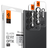 Spigen Optik Pro GLAS.TR EZ Fit kameravédő 2-Pack - Lencse védőüveg Samsung Galaxy S24 Ultra (2 db) (Fekete)
