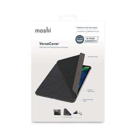 Moshi VersaCover - Origami pouzdro pro iPad Pro 11" M4 (2024) (Charcoal Black)